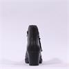 Rieker Strap Detail Block Heel Boot - Dark Brown